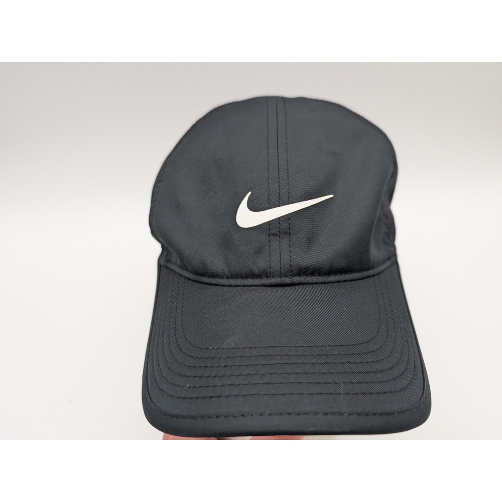 Nike Featherlight Dri-FIT Running Hat Black Adjustable Baseball Cap One Size